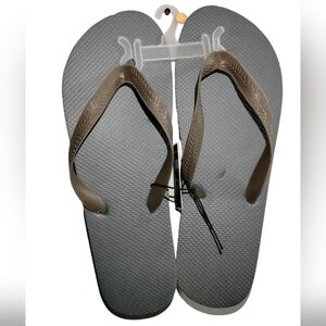 West Loop Gray and Brown Flip-Flops